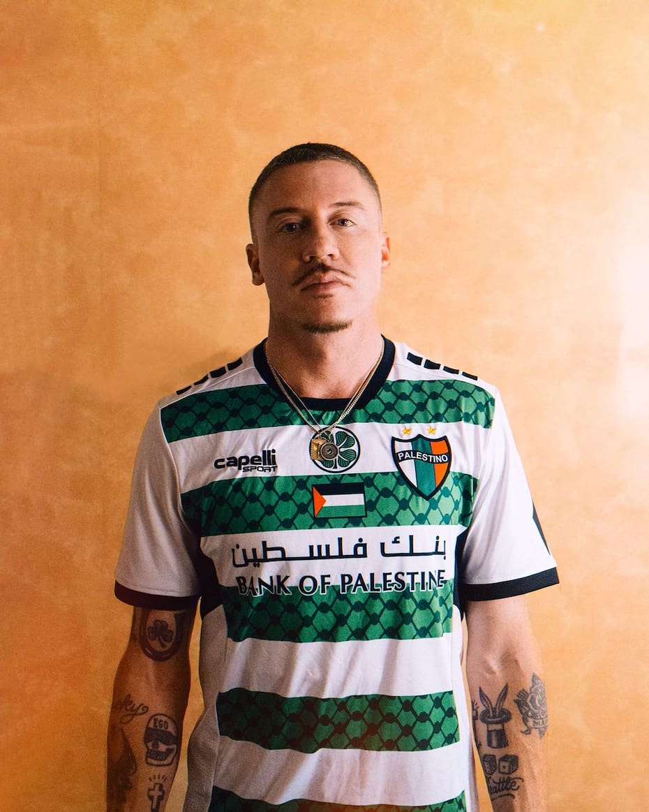 Macklemore, con los colores de Palestino.