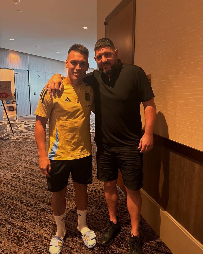 Agustín Orión visitó a Argentina en la previa de la final de Copa América.
