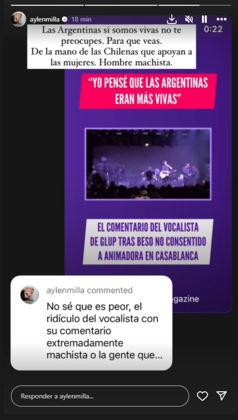 Aylén Milla responde a Koko Stambuk en redes sociales