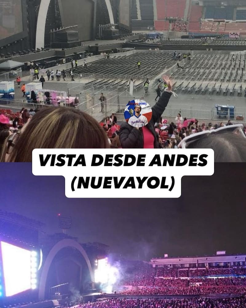 Su fans club compartió fotos desde distintos lugares del Estadio Nacional. Este es respectivo a Andes.
