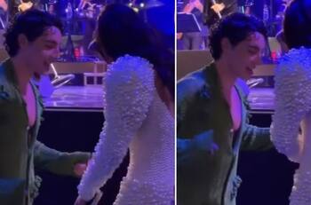 Lo dejaron todo: captan a Emilia Dides y Jorge López bailando animadamente en el show de Marc Anthony