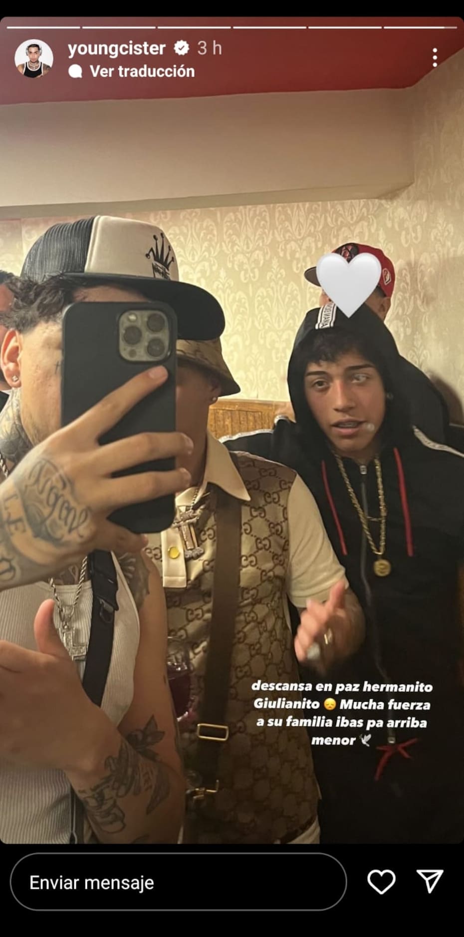 Young Cister reacciona a la muerte de Giuliano Yankees.
