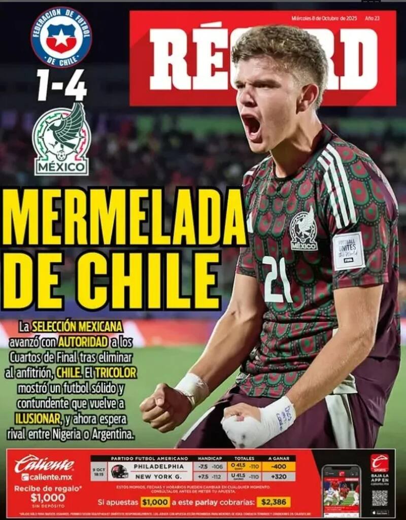 La prensa mexicana festejó el triunfo del cuadro azteca.