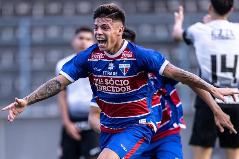 El volante brilla en Fortaleza Sub-20. Foto: @roco31._