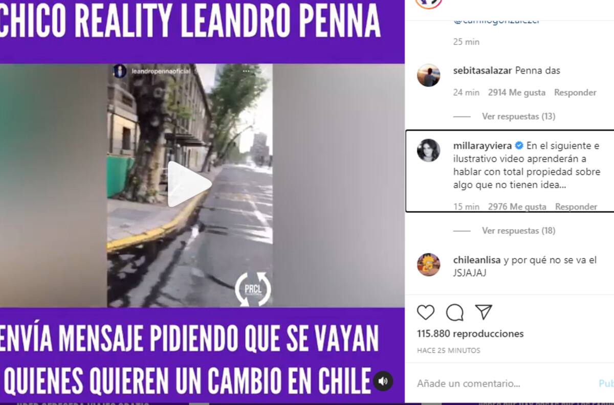 Millaray Viera lidera las duras críticas a Leandro Penna tras polémico video
