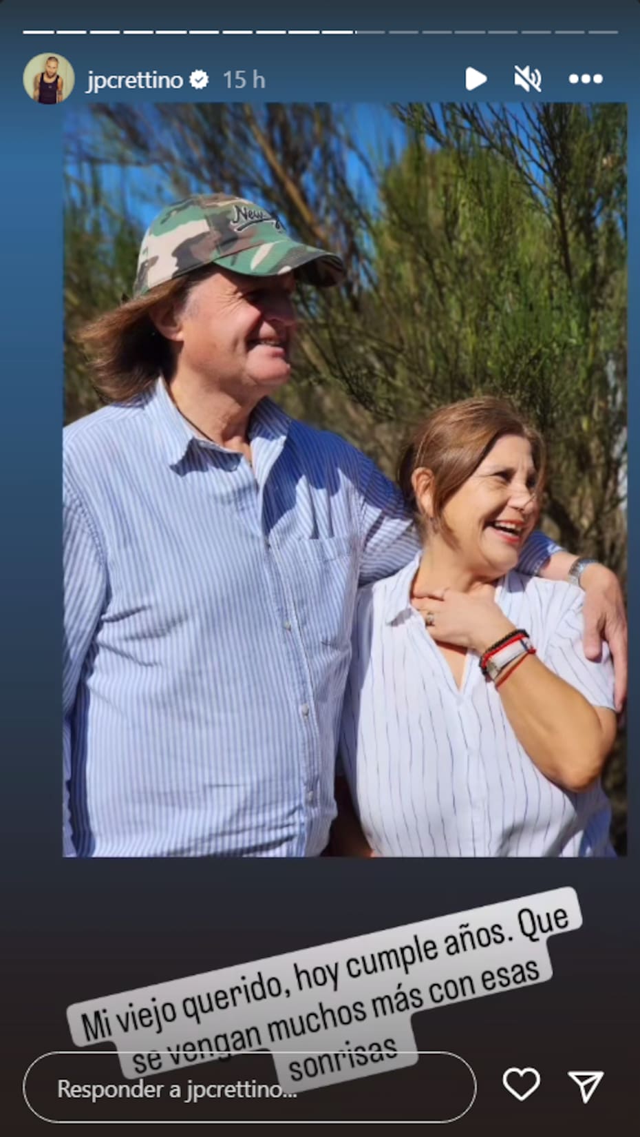 Jean Philippe Cretton celebra a su padre por su cumpleaños.