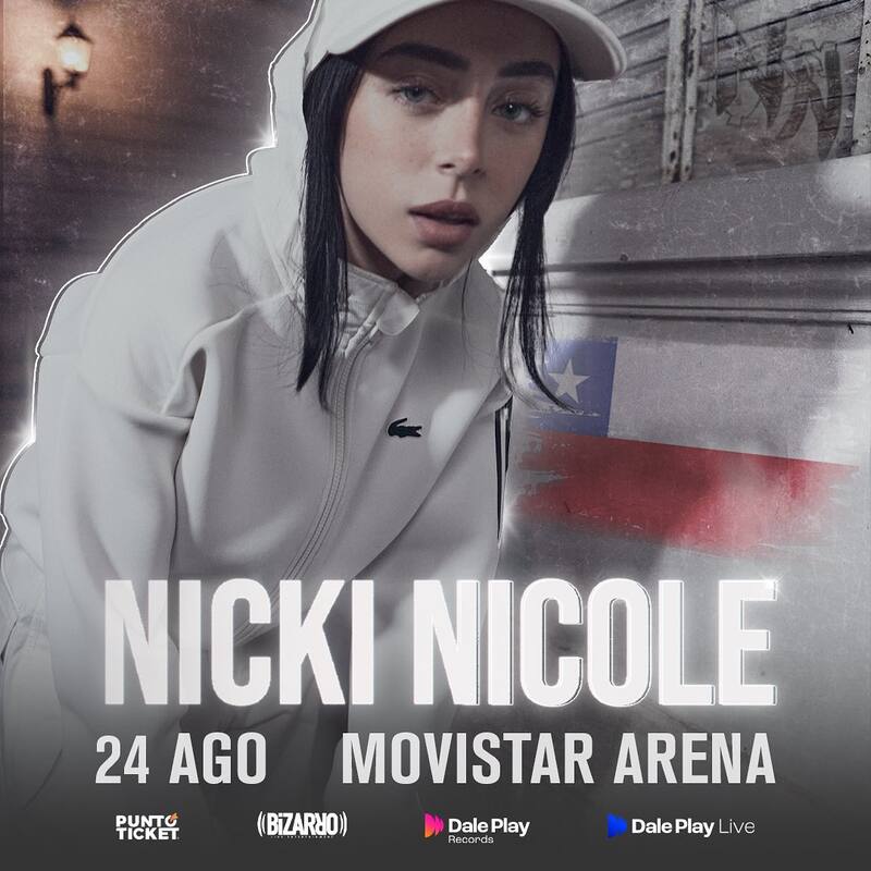 Coordenadas del concierto de Nicki Nicole en Movistar Arena de Chile. Créditos: Bizarro