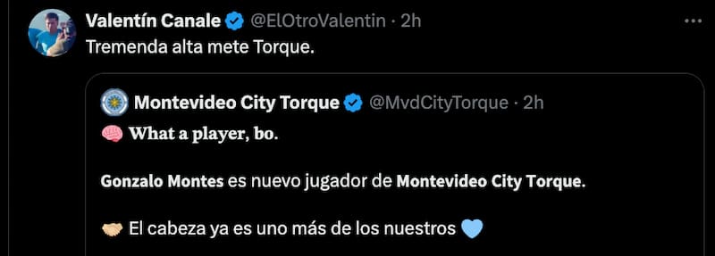 Comentarios de hinchas en la presentación de Gonzalo Montes.