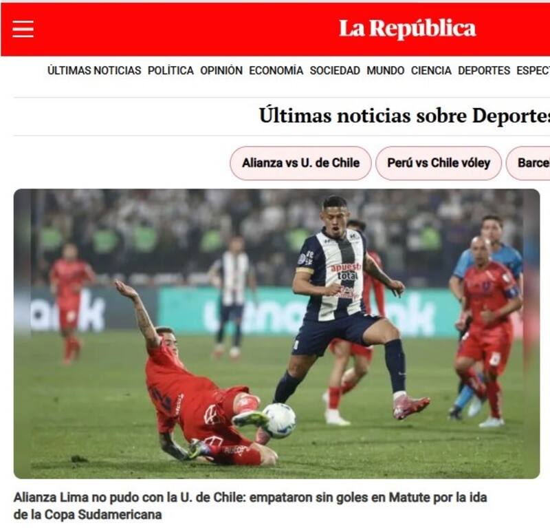 La República y el empate de la U vs Alianza Lima