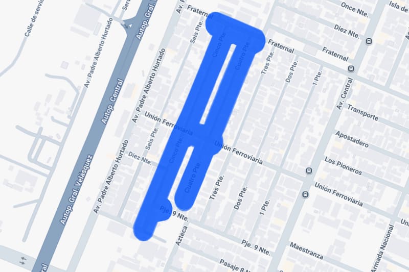 Sector afectado por el corte de luz.