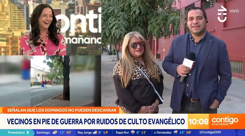 Andrea Arístegui hizo reir a sus compañeros de matinal. Créditos: Captura CHV