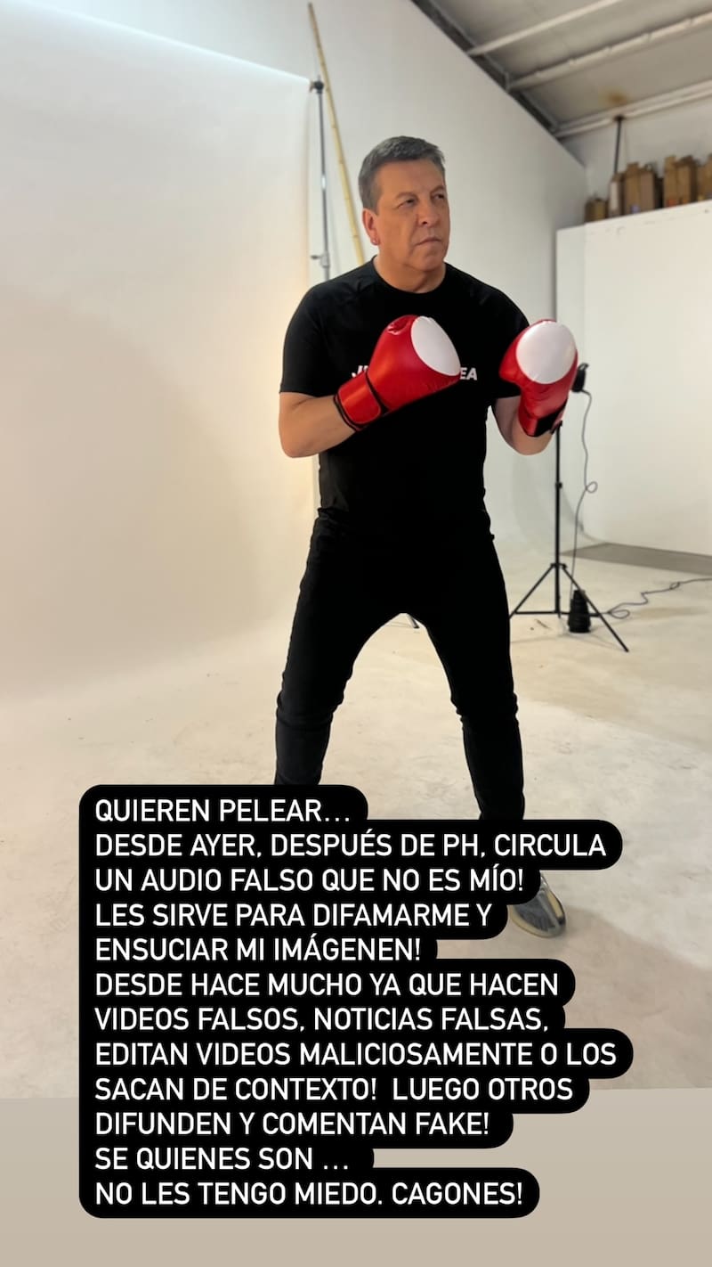 Este fue la historia que subió Julio César Rodríguez en su Instagram.