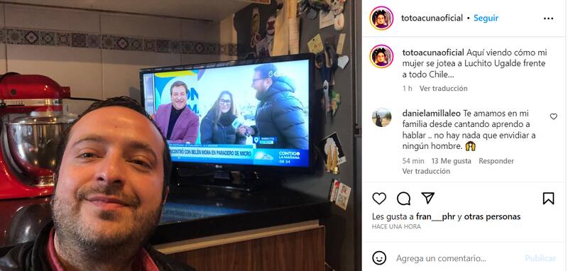 La foto con que Toto Acuña bromeó por la presencia de Belenaza en "Contigo en la Mañana".