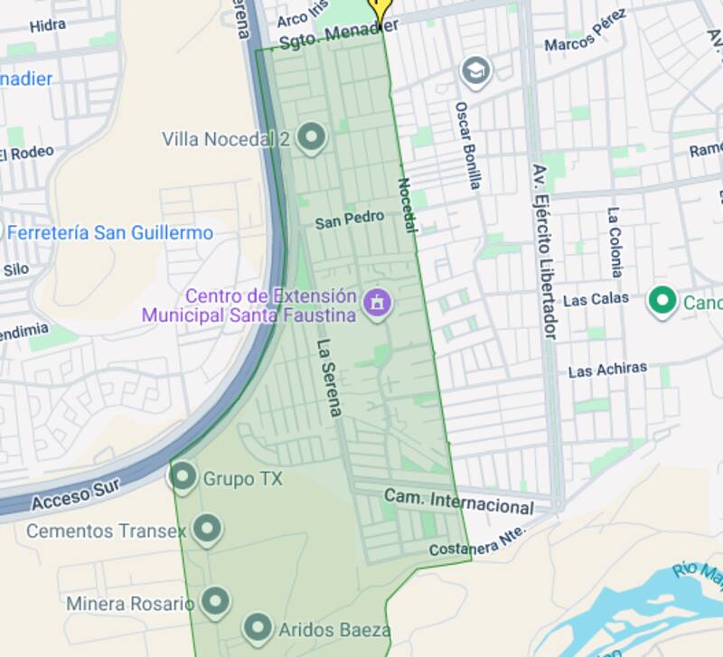 Estas calles tendrán corte de agua por 6 horas continuas. Créditos: Aguas Andinas.