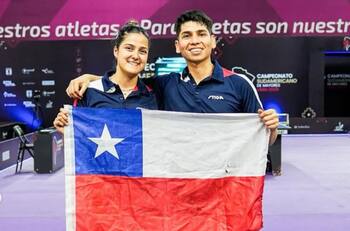 Chile campeón: dupla mixta de tenis de mesa se corona en Sudamericano de Lima