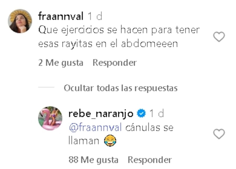 El comentario que sacó risas en sus seguidores.