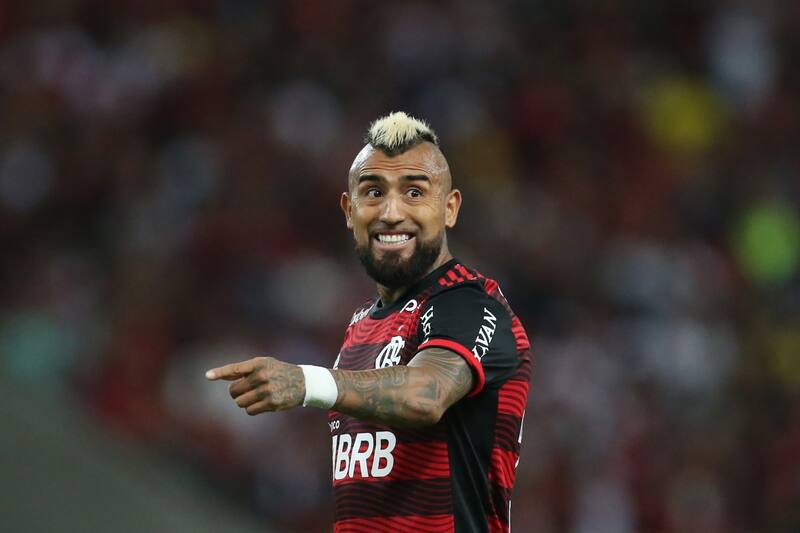 Arturo Vidal fue titular en derrota del Flamengo y recibió críticas por parte de los hinchas del "Mengao". Foto: Flamengo.