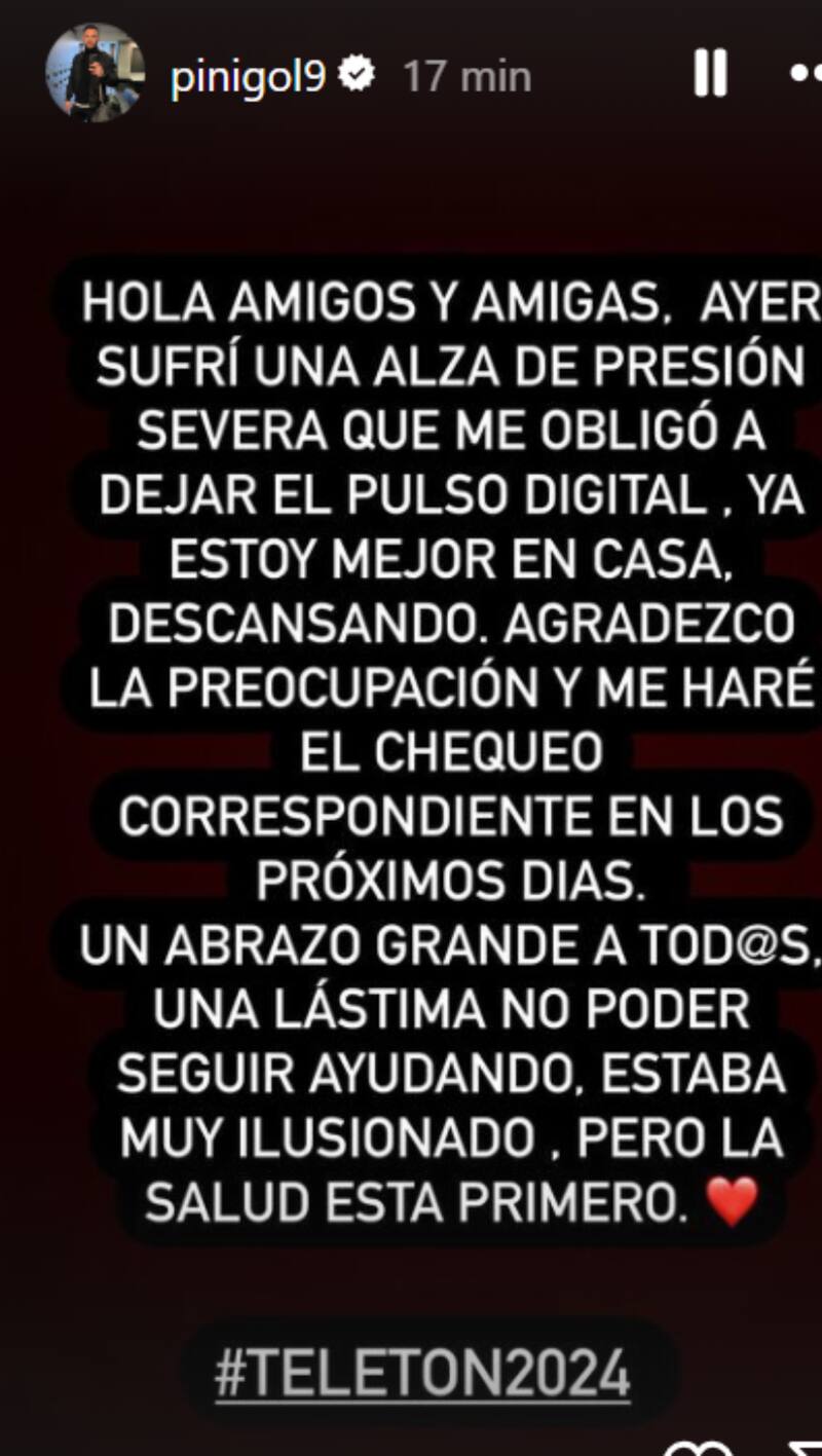 Mauricio Pinilla habla en sus redes sociales tras dejar la Teletón