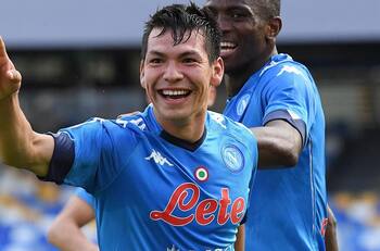 Los 2 goles en cuatro minutos del mexicano Lozano en la goleada de Nápoli sobre Atalanta