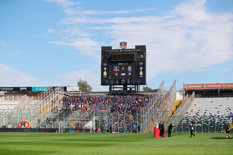 Barra de Universidad de Chile en el Superclásico de 2023.