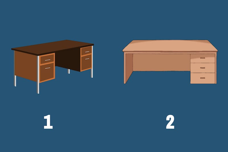 ¿Escritorio café o Escritorio beige? Elige el que más llame tu atención y descubrirás tu estilo de organización.