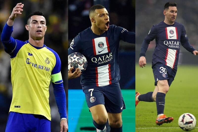 Cristiano Ronaldo, Kylian Mbappe y Lionel Messi están entre los 10 jugadores que más dinero cobran mes a mes. ¿Quién es el primero?