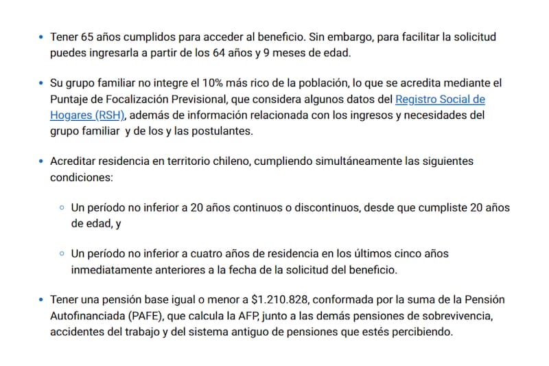 Estos son los requisitos para cobrar el aporte.