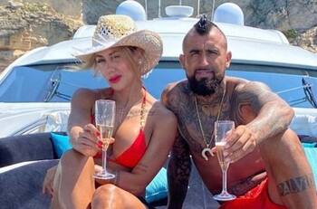 FOTO| El contundente almuerzo colombiano que Arturo Vidal compartió con Sonia Isaza