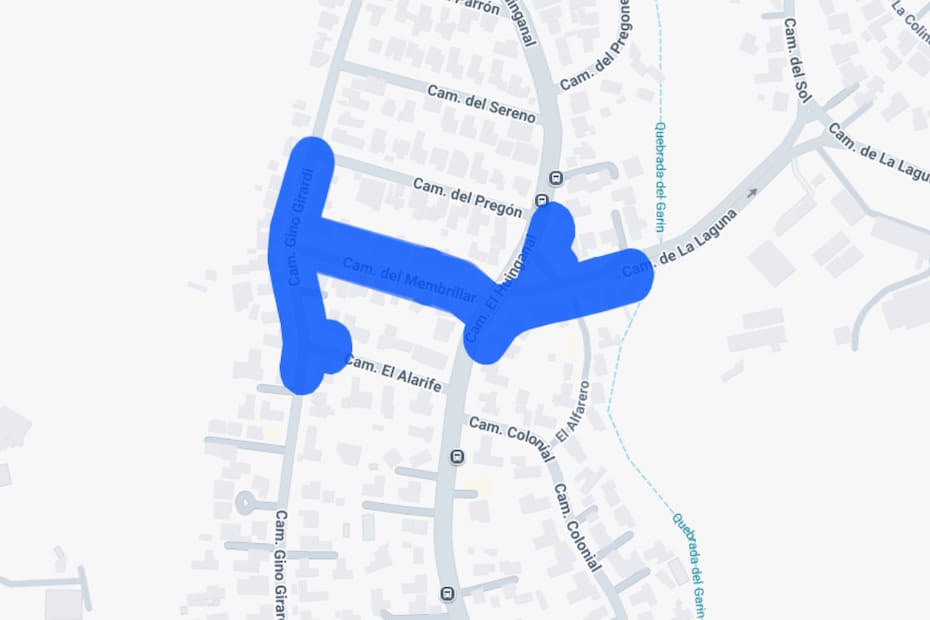 Sector afectado por el corte de luz.