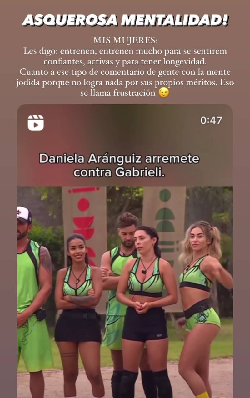 Gabrieli Moreira critica a Daniela Aránguiz por sus dichos. Créditos: Instagram