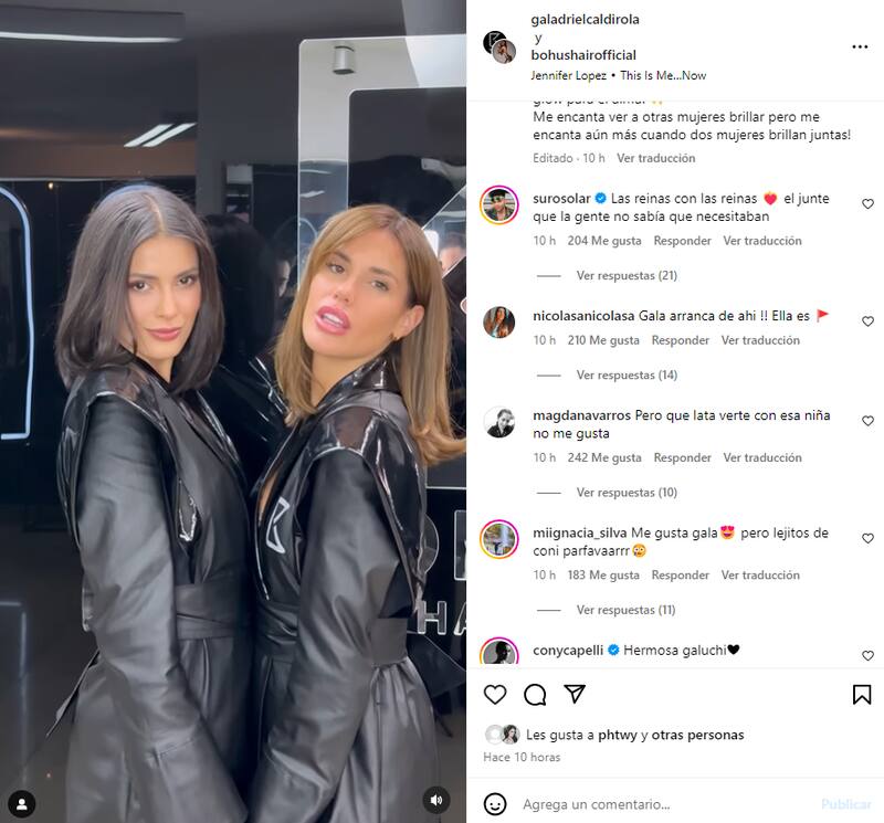 Constanza Capelli y Gala Caldirola, los comentarios de los usuarios de Instagram tras ver esta junta de ex chicas realitys.