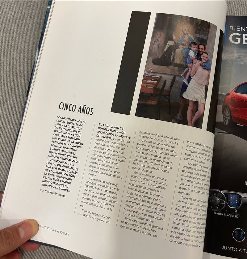 Cristián Arriagada en Revista Velvet