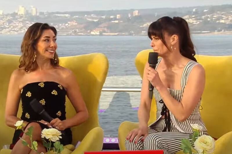 La animadora estuvo bromeando junto al humorista, Fabrizio Copano