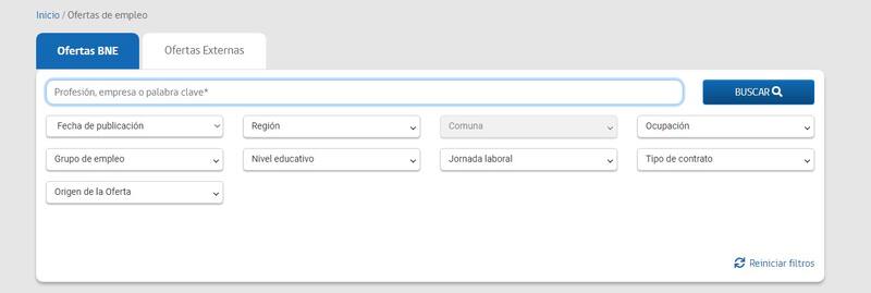 Estos son los filtros que podrás utilizar en la Bolsa Nacional de Empleo.
