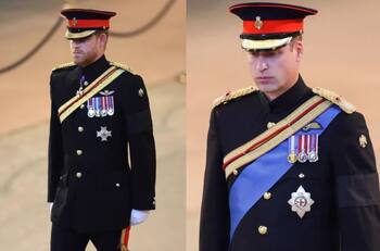 FOTOS| Los nietos de la Reina Isabel II se reunieron para una conmovedora vigilia de su ataúd