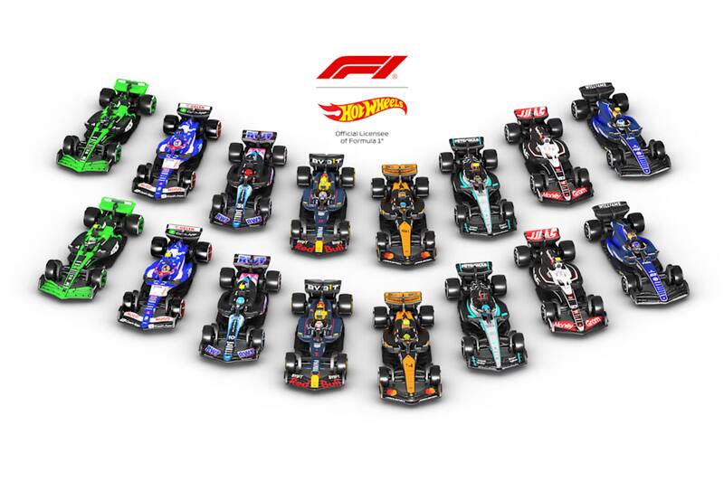 Ocho de los más icónicos equipos de la F1 estarán representados en la nueva colección de Hot Wheels.