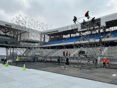 VIDEO | Así arman el escenario en la cancha del Claro Arena para su primer concierto