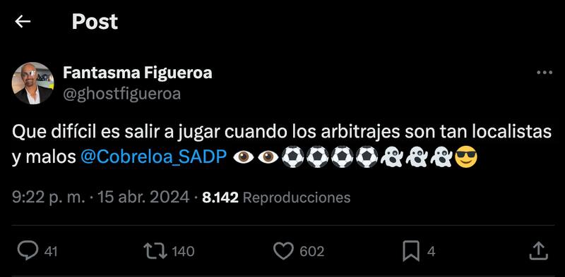 El comentario del director técnico nacional.