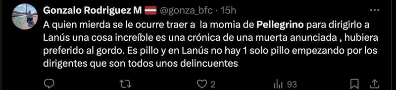 Cuestionaron a Mauricio Pellegrino.