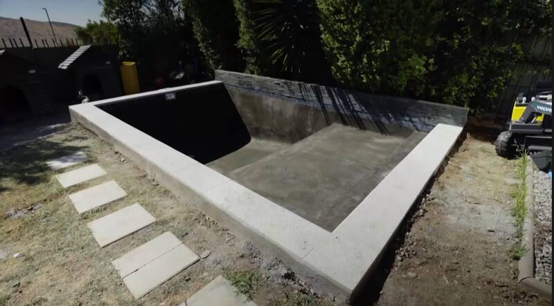 Este es el lugar en donde estará la piscina.