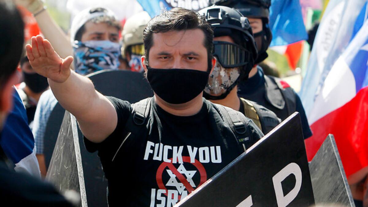 INDH repudia saludo nazi y mensaje antisemita en marcha del Rechazo