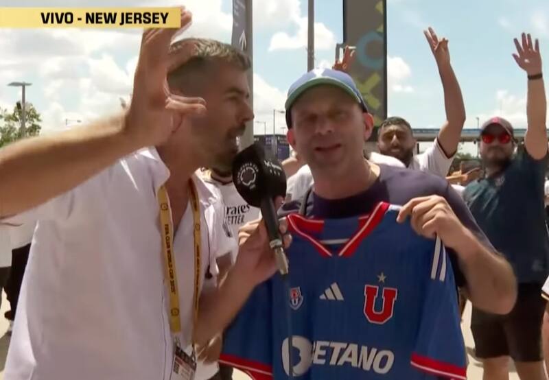 Hincha de la U fue a ver al Real Madrid.