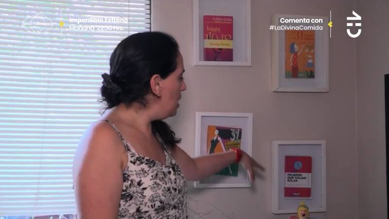 Su colección de libros. Créditos: CHV.