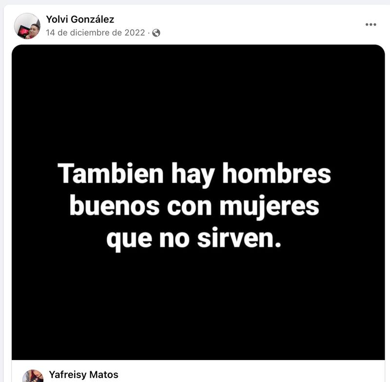 Un nuevo mensaje agresivo de Yolvi González.