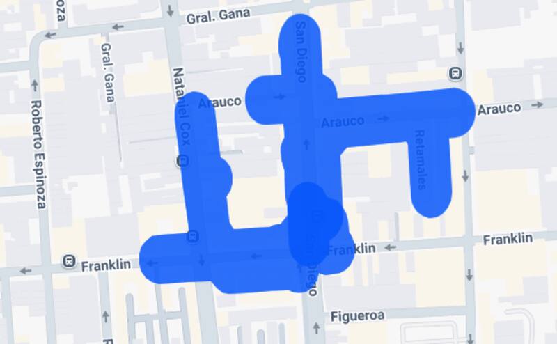 La zona afectada se ubica a pasos del Metro Franklin. Foto: Enel.