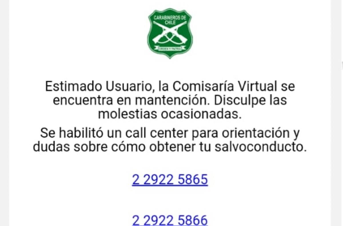 Insólito: Comisaría virtual deja de funcionar por la alta demanda