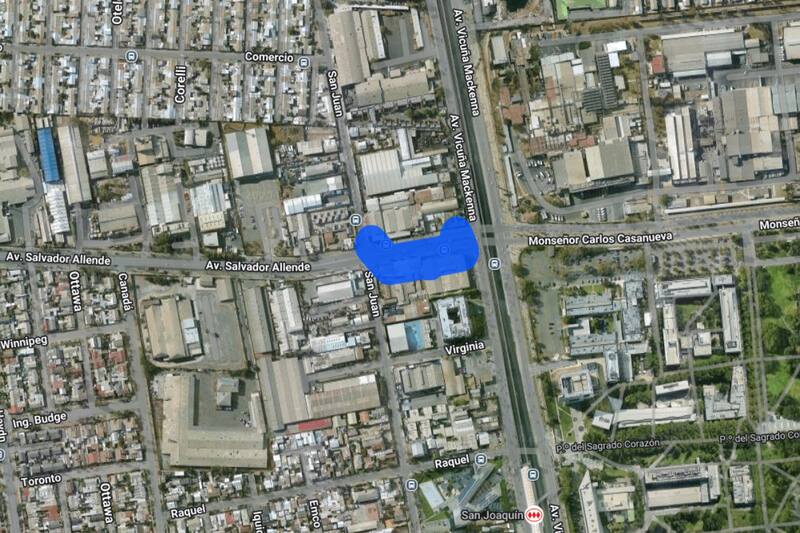 Sector afectado por el corte de luz.