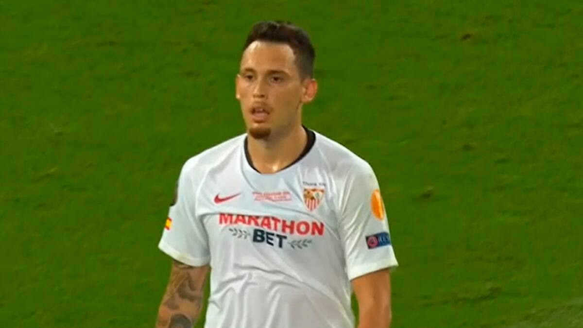 Handanovic evitó el tercer gol del Sevilla con un gran manotazo