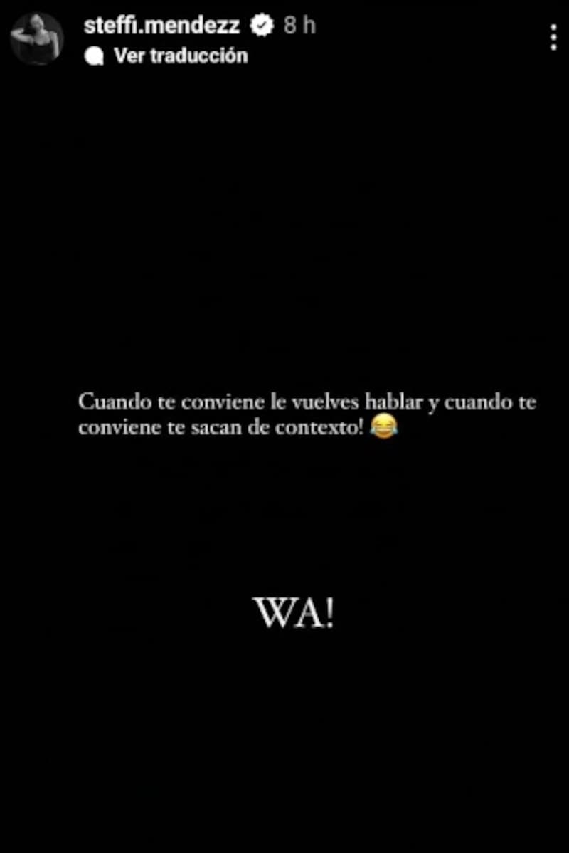 Historia de Steffi Méndez. Créditos: Instagram