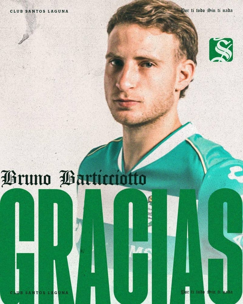 Santos Laguna oficializó la salida del delantero chileno de 24 años. Foto: Santos Laguna.